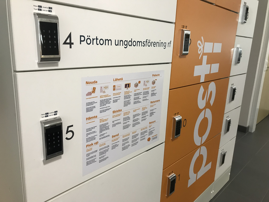 Paketautomat i Pörtom.